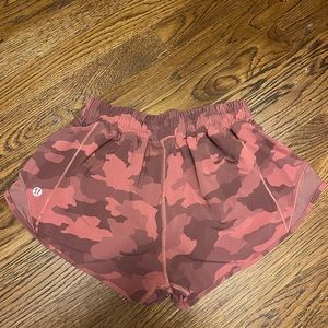 Lululemon Hotty Hot shorts. Length 2.5" Red Camo Color